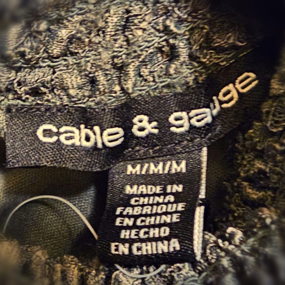 NWT Cable & Gauge Lace Overlay High Neck Blouse - Picture 4 of 4